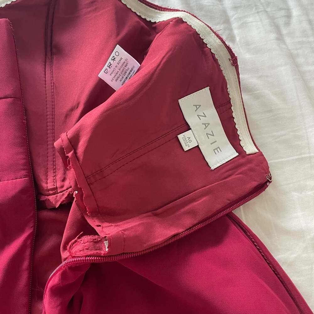 Azazie - burgundy braidsmaid dress - Picture 4 of 4